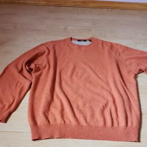 Orange long sleeve cashmere sweater